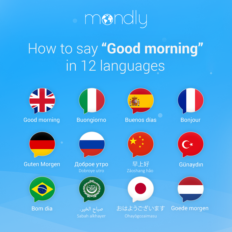 Mondly Learn How To Say Good Morning In 12 Languages 