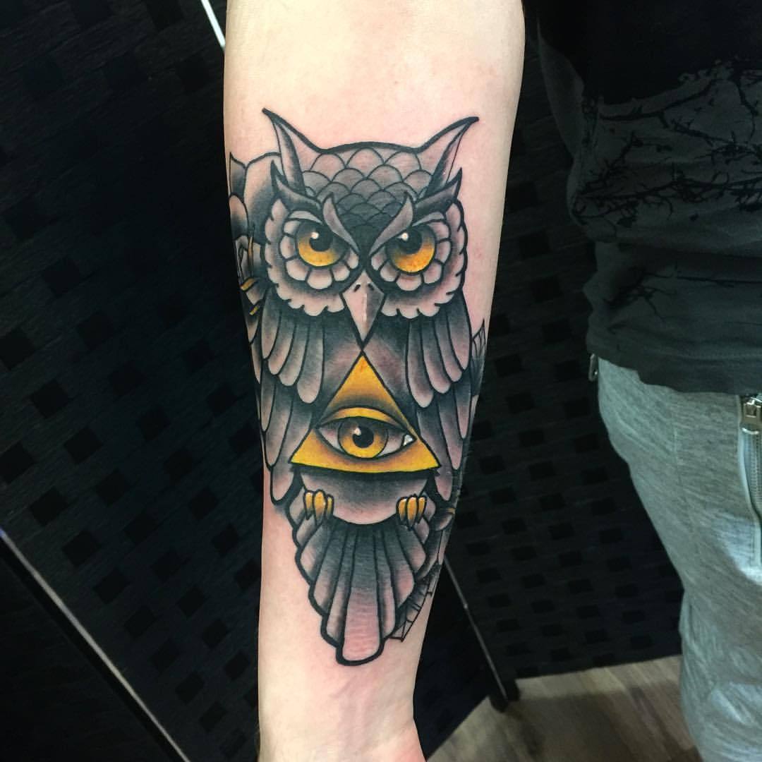 c080d39bbc9b really cheap buying cheap tattoo owl with all seeing ...