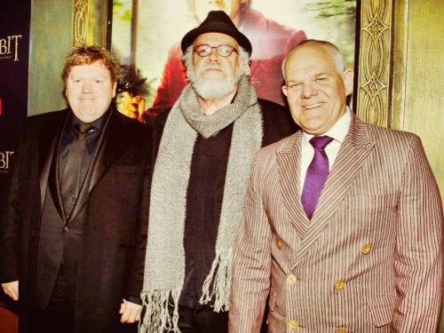 the-hobbit:Stephen, John, & Mark @ NY Premiere