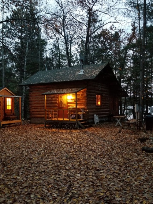 cabinporn:Submitted by Todd LeppienOur small family log lake...