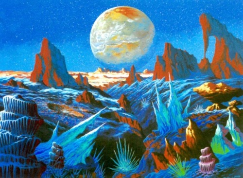 retroscifiart:The fantastical spacescapes of Steve R Dodd