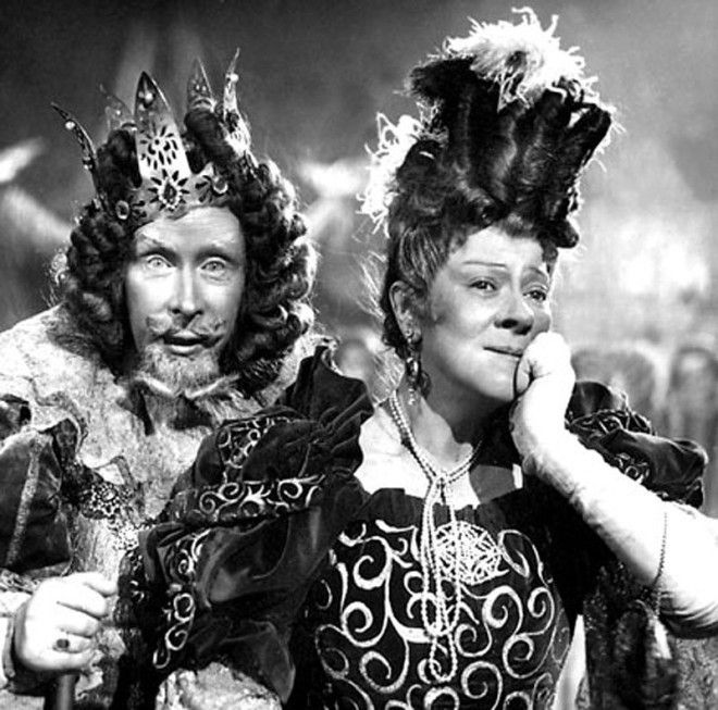 Soviet actors Erast Garin and Faina Ranevskaya in 1947 Cinderella movie.