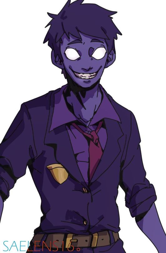 Cool Fnaf Drawing Purple Guy