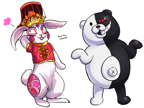 awsmstevie:monokuma and zero III sprite swap cus they have the...