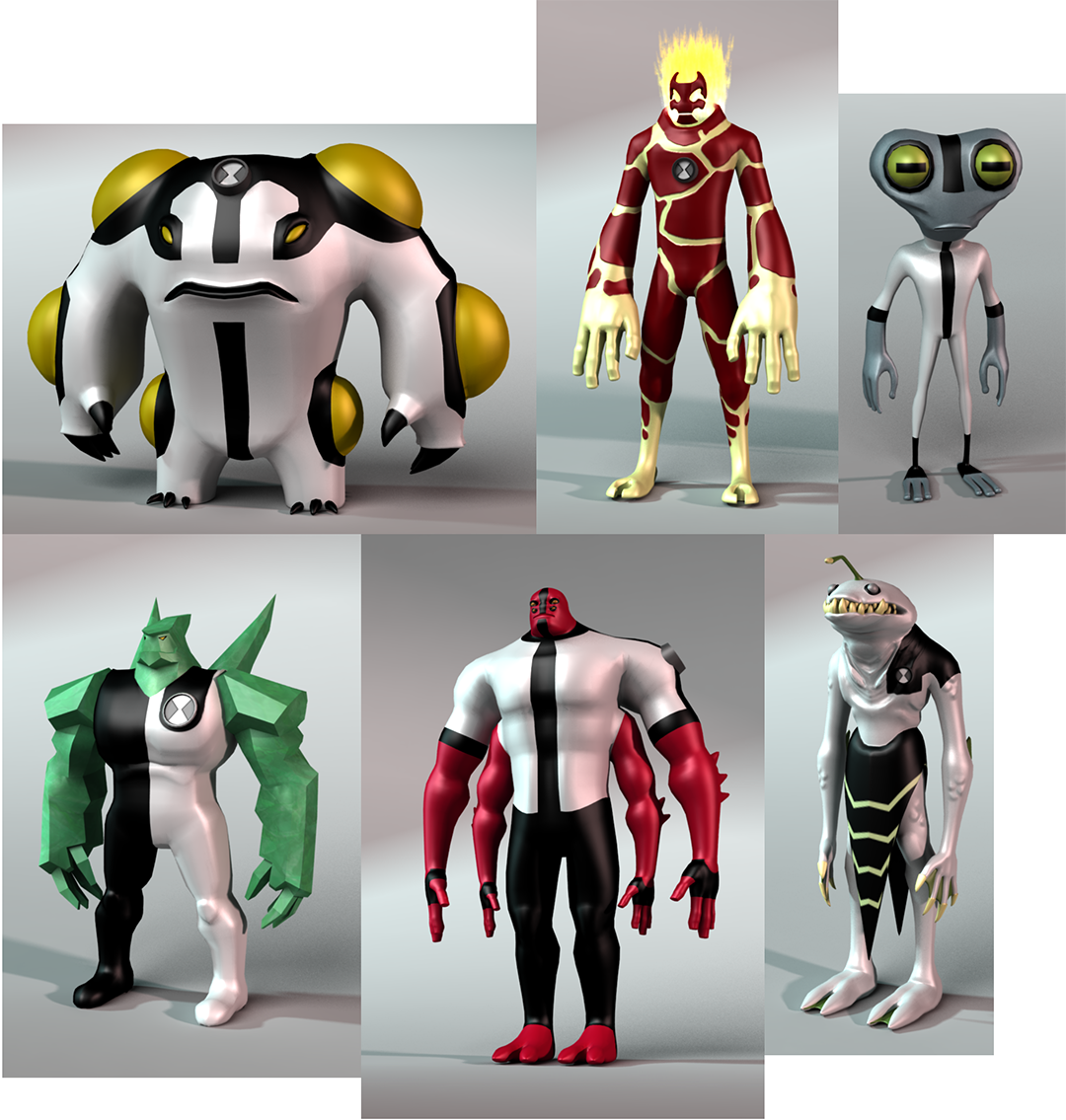 ArtStation - Ben 10 “Original Ten” Alien Redesigns