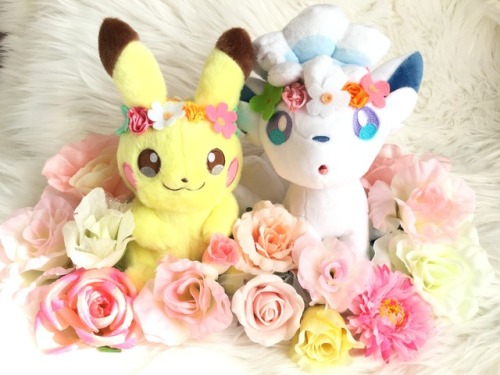 pikachu flower crown plush