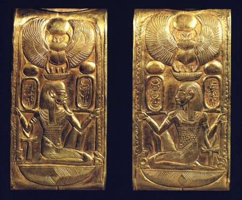 Ancient Egypt.
Details of a cosmetic box found in the tomb of Tutankhamun.
The Gold of the Pharaohs