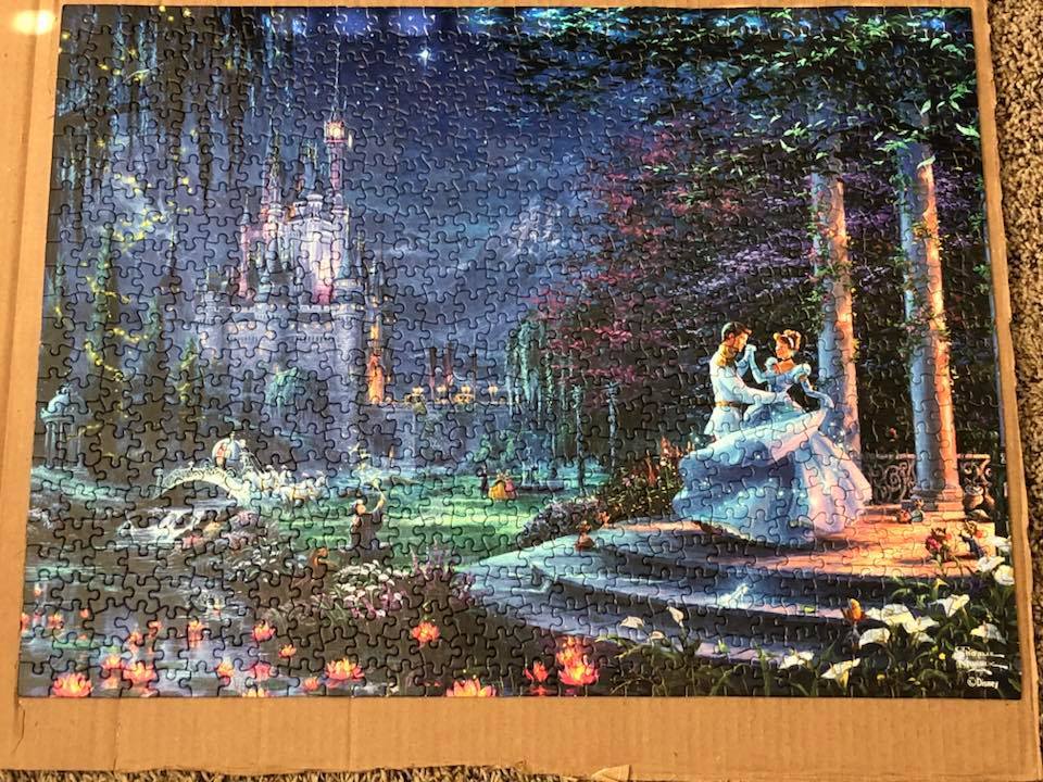 750 Pieces Disney Cinderella Starlight Puzzle Thomas Kinkade Contemporary Puzzles Jigsaw