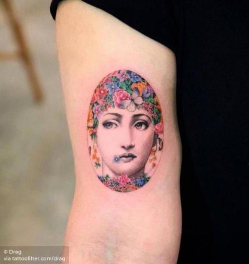 By Drag, done at Bang Bang Tattoo, Manhattan.... art;small;piero fornasetti;patriotic;bicep;contemporary;tiny;ifttt;little;location;drag;italy;europe