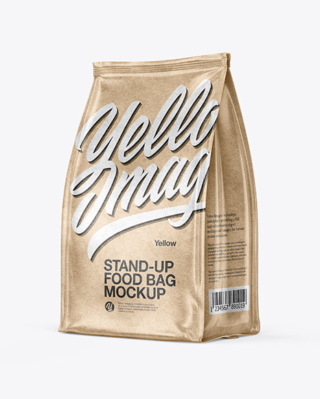 Download deSymbol — Kraft Paper Food Bag Mockup - Half Side View ...