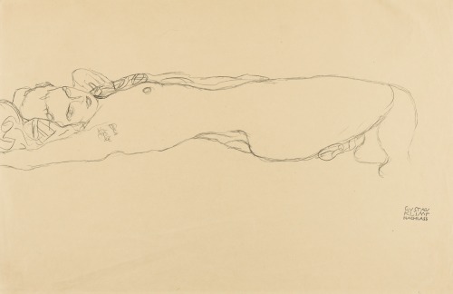 clawmarks:Klimt - Reclining Nude - 1914-1915 - via Sotheby’s