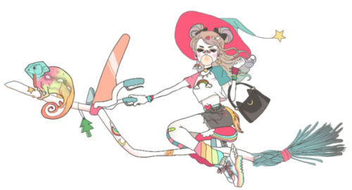 mlemilly:harajuku witch for the game!!!