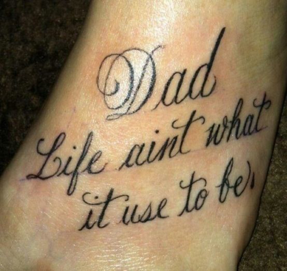 Tattoos in memory of mom and dad