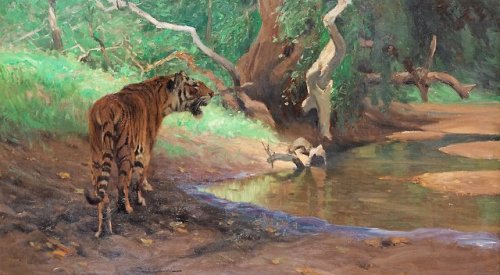 Tigers by Wilhelm Kuhnert (1865-1926)