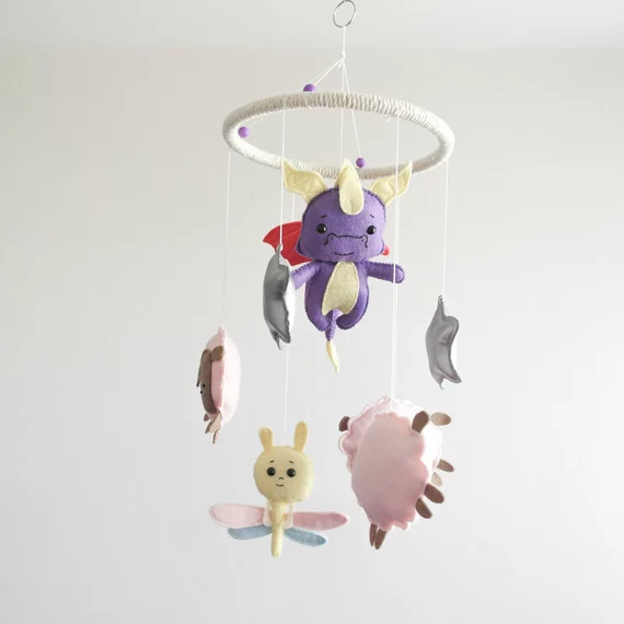 Krazykari S Spyro Shit Spyro And Sparx Baby Felt Crib Mobile