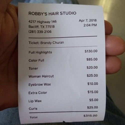 MY GOD! F#&%ING SOB! (at Robby’s Hair Studio & Spa)