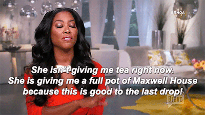 Image result for real housewives tea gif