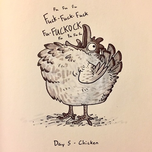 jennilah:Inktober Day 5- Chickennothing nerdy here, just a...