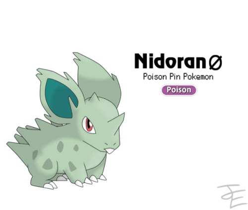 pokemon Fakemon Nidoran gender neutral digital art