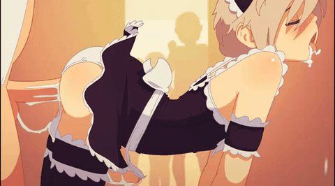 Cute maid sensual cumming