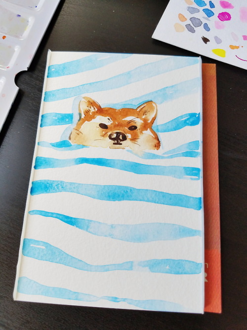 penelopeloveprints my artwork dogs good boy watercolour art traditional art puppy shiba inu cute dog
