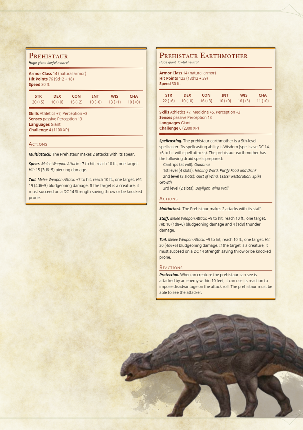 ankylosaurus 5e