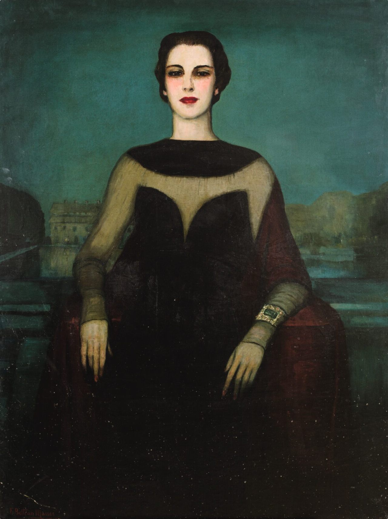 Portrait of a Woman in Black. Federico Beltrán Massés (Spanish, 1885-1949). Oil on canvas.
The immediate success of Beltran Masses’ 1929 exhibition in London at the New Burlington Galleries owed much to the art historian and critic for The Observer...