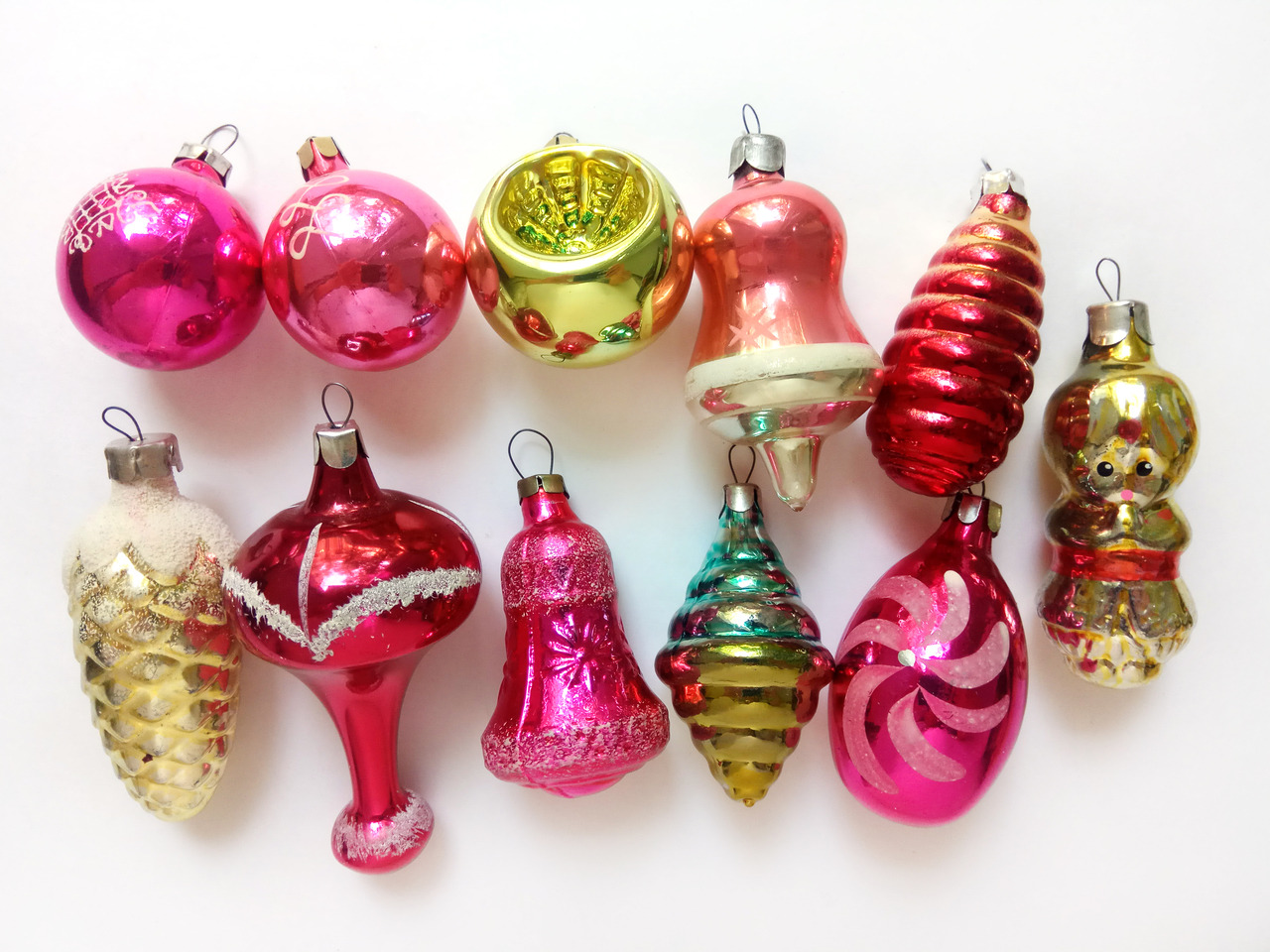 Vintage Soviet holiday tree ornaments