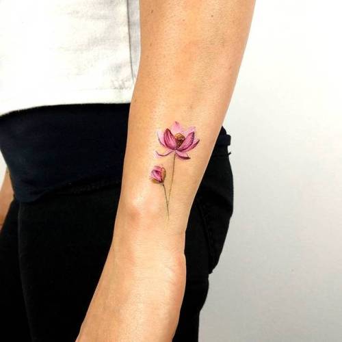 Lotus flower temporary tattoo by Lena Fedchenko, get it here ►... flower;lotus flower;nature;temporary;lenafedchenko
