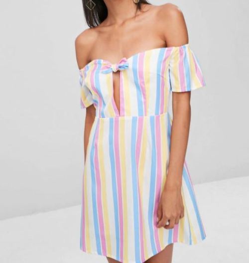 Pastel Rainbow ItemsHeart Pocket Skirt | Tie BikiniOff Shoulder...