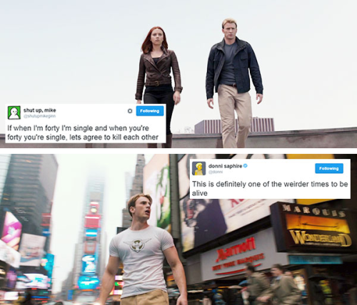 livebloggingmydescentintomadness:tweet meme: steve rogers...