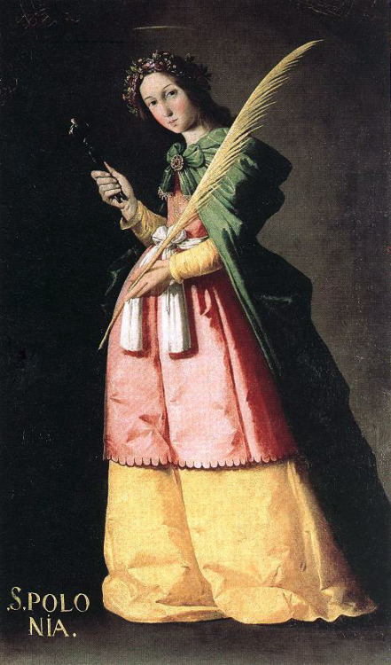 artist-zurbaran:St. Apollonia, Francisco de ZurbaranMedium:...