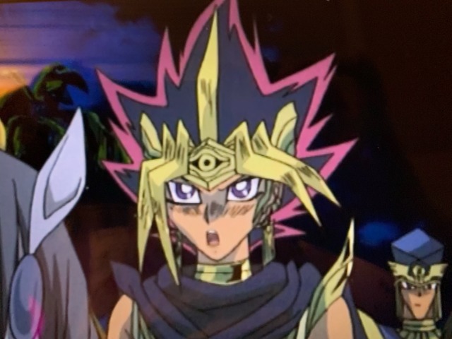 Love — I love ancient Egyptian Yami’s hair it’s so...