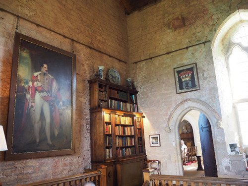 cair–paravel:The books in the great hall at Markenfield Hall,...