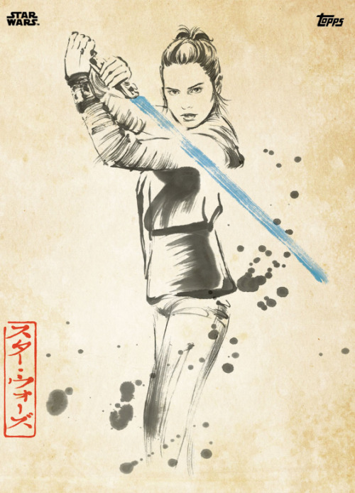 sleemo:Rey and Kylo Ren | Topps cards - Ink & Brush set[...