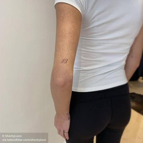By ShortyLoco, done in Manhattan. http://ttoo.co/p/213655 small;single needle;micro;mathematical;tricep;13;tiny;shortyloco;ifttt;little;lucky 13;number