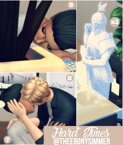 jaytheebonysimmer:Hard Times…Storytelling pose pack for you...