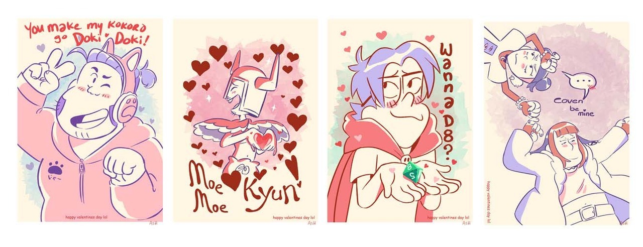now that The Curse episode has aired, I can post these Valentine cards I made for the crew!