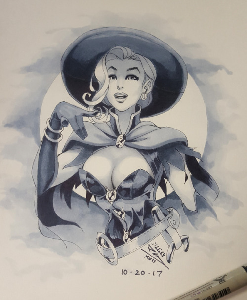 vashito:I put a spell on you!Witch Mercy for Inktober~ 10-20