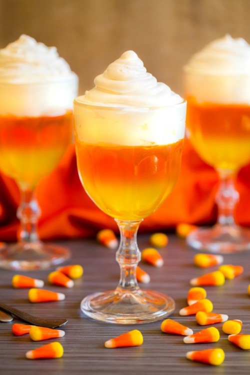 autumncozy:Candy Corn Jello Cups