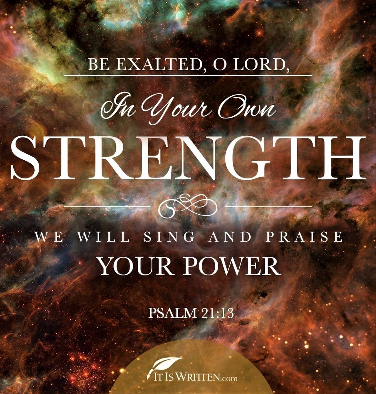 Image result for In your strength, Psalm 21