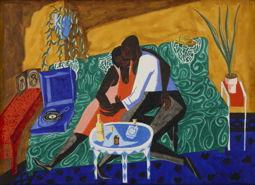 the-bureau-of-propaganda:The Lovers - Jacob Lawrence