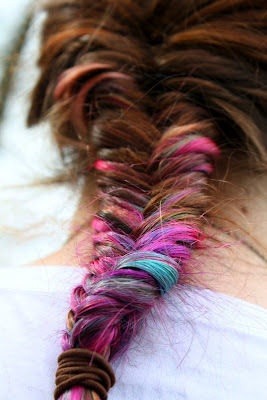 Just have fun here! • A rainbow braid.