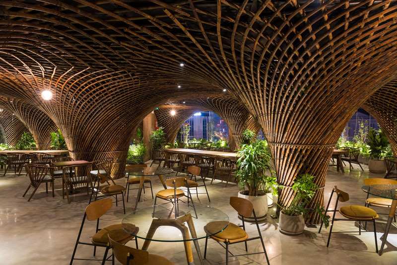 Contemporist Vtn Architects Used Bamboo To Create A Cave