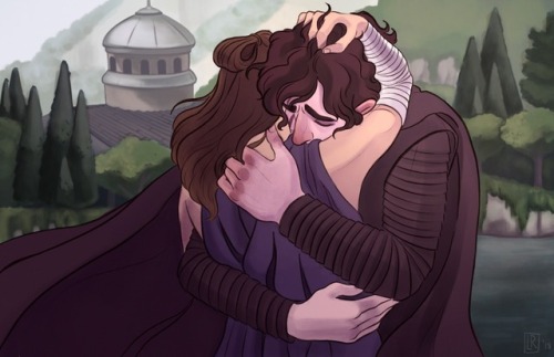 reylo rey kylo ren Ben solo star wars the last jedi Star Wars digital art digital illustration shipping