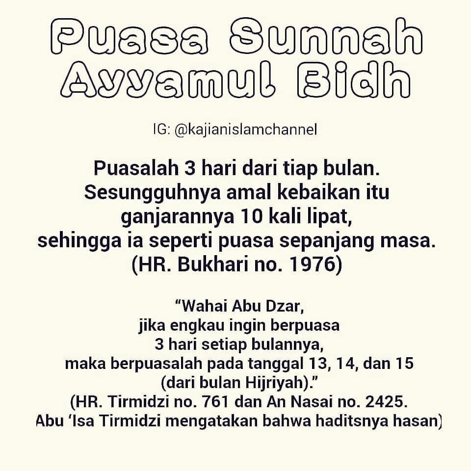 Puasa Sunnah Ayyamul Bidh Itu Apa