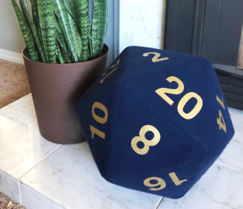 giant d20 plush