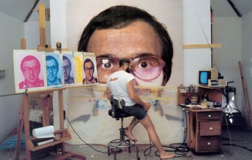 paintingafterpainting:Chuck Close circa 1970s