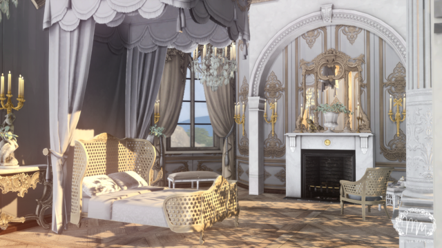 Sims 4 Build CC — miljamaison: The Royal Bedroom by MILJA MAISON