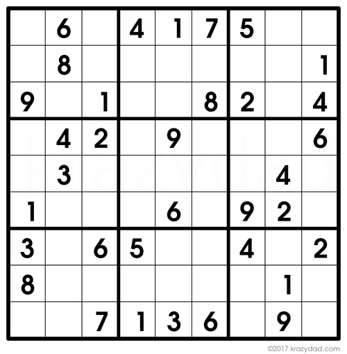 little puzzler solve this puzzle at krazydad easy sudoku fill in